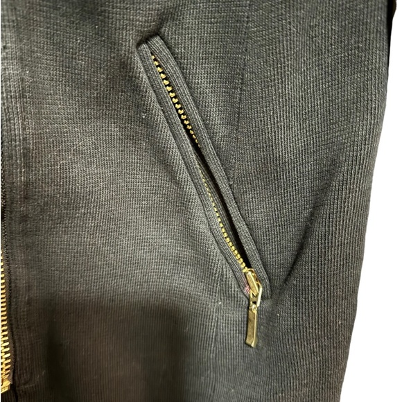 INC-International Concepts - 100% Cotton Jacket / asymetrical gold zipper - Med - Picture 4 of 6